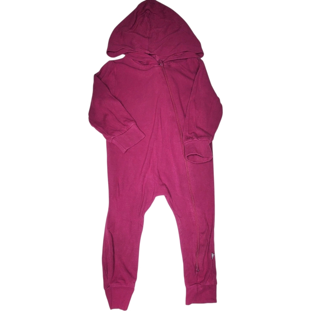 Kyte Baby Jumpsuit Hooded Long-sleeve Fuchsia Baby 12-18 Months